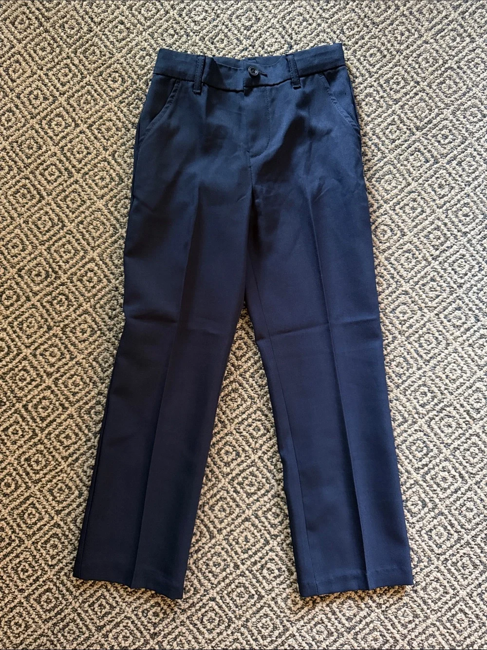 Boys Navy Dress Pants - Classic Straight Fit